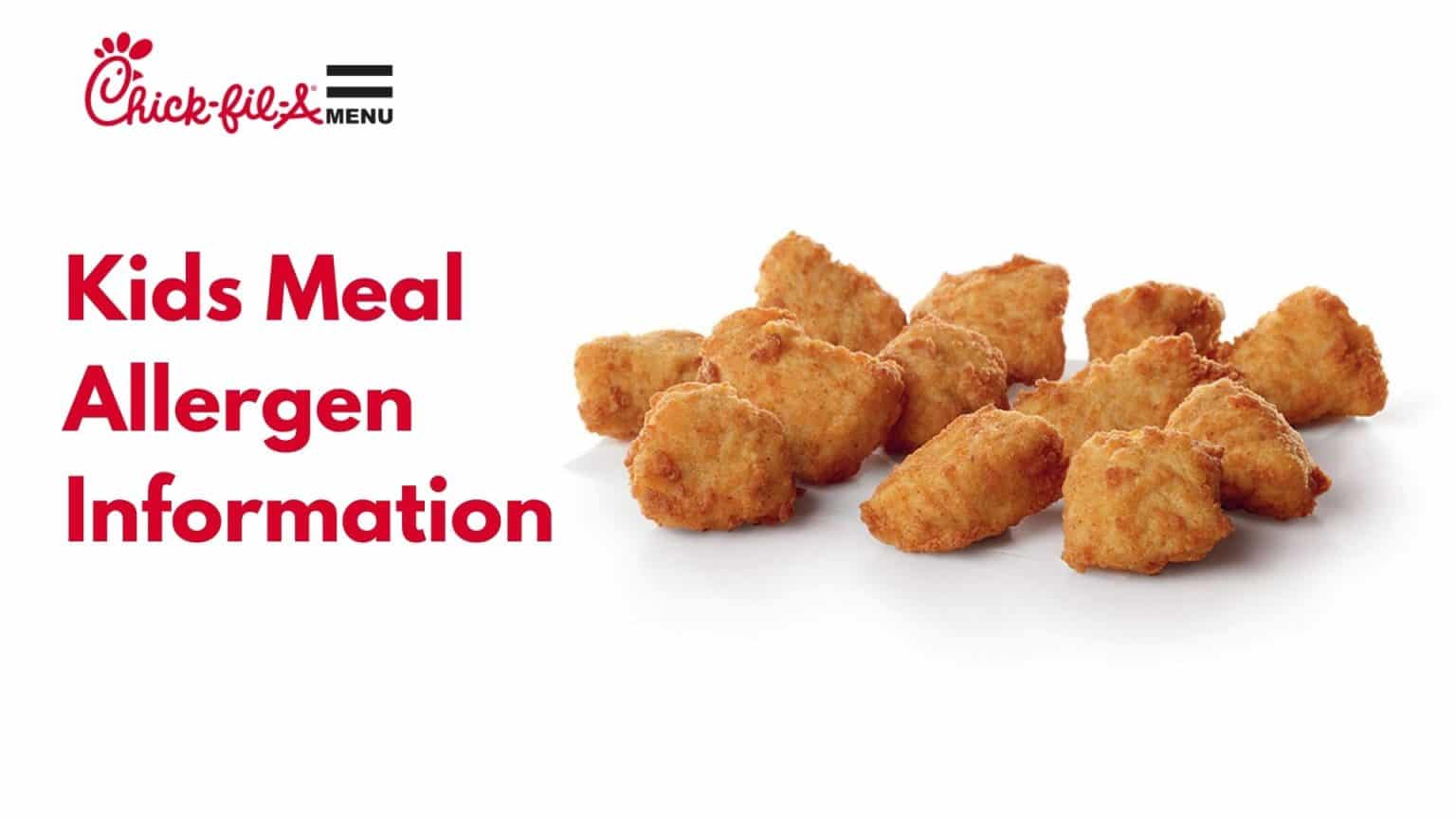 Chick-fil-A Kids Meal Allergen Menu USA (up-to-date) 2025
